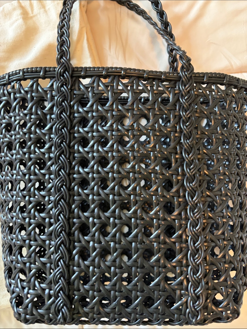 Bembien Black Woven Tote Bag - Picture 2 of 6
